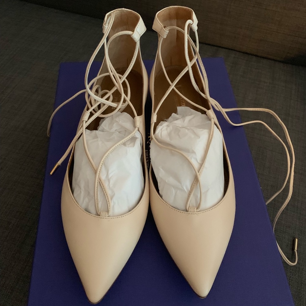 Aquazzura classic flats light pink